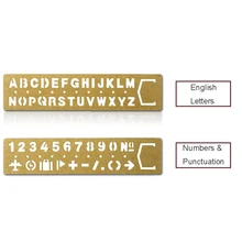 Винтажные латунные цифровые буквы, выдолбленные линейки, латунные металлические закладки для Мидори путешественников, блокноты, аксессуары для планировщика, канцелярские принадлежности