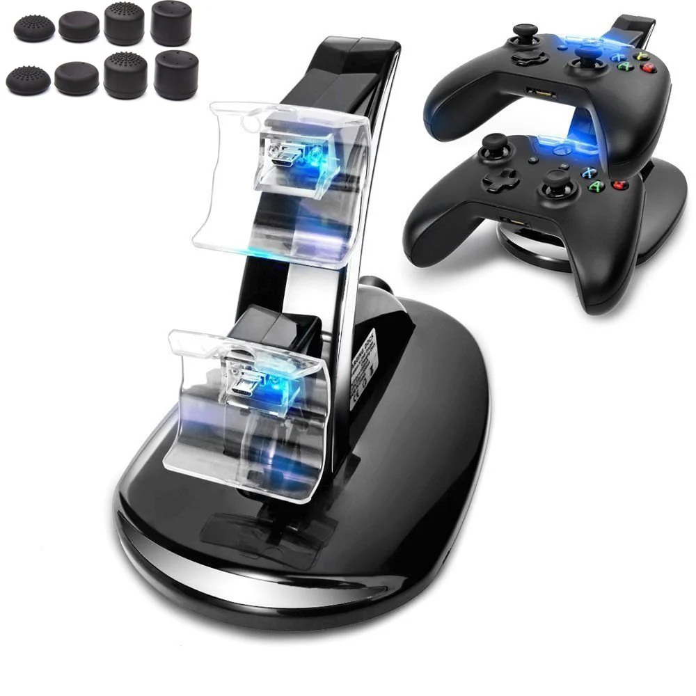 For Xbox One Controllers 2 USB Ports LED Light Dual Controller Charging