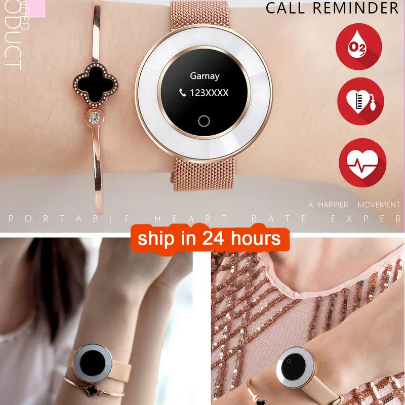 

Heart Rate sports smart watch women blood pressure bluetooth 4.0 smartwatch relogio feminino reloj mujer waterproof IP68 camera