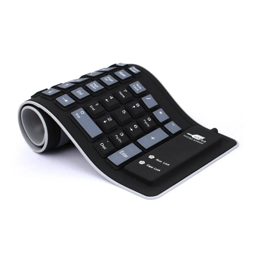 New Silent Foldable Portable USB Silicone Keyboard Wired Flexible Soft