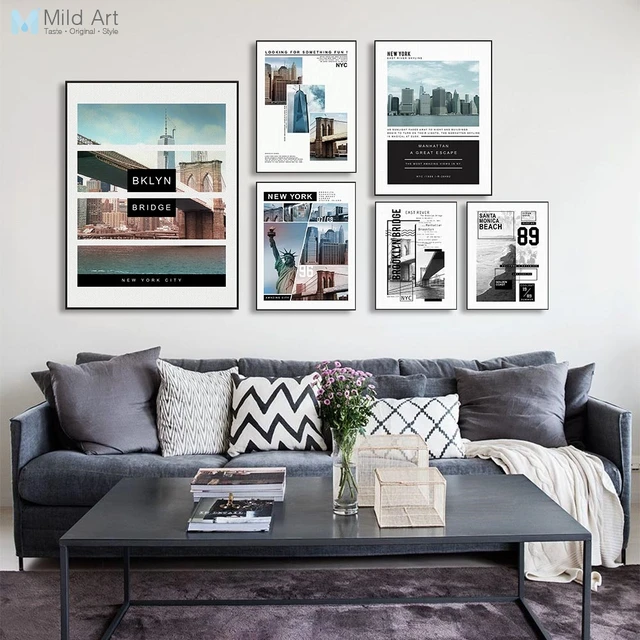 Famous City Landmark New York Statue of Liberty Posters Nordic ... Famous City Landmark New York Statue of Liberty Posters Nordic ...