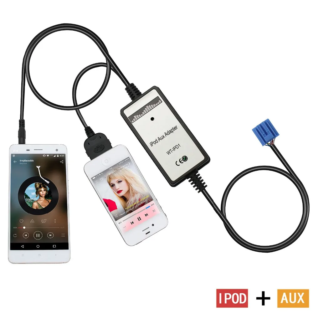 Cable Aux Adapter Car CD Mp3 AUXiliary ipod 3.5mm Adapter For Civic Honda 2.3 CRV Odyssey Pilot