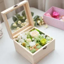 Горячий маленький простой деревянный ящик для хранения Чехол для ювелирных изделий маленькие гаджеты подарок деревянный цвет
