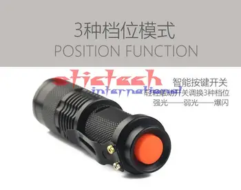 

by dhl 100pcs practical Mini LED Flashlight ZOOM Waterproof LED 3 Modes Zoomable Torch Flashlight led