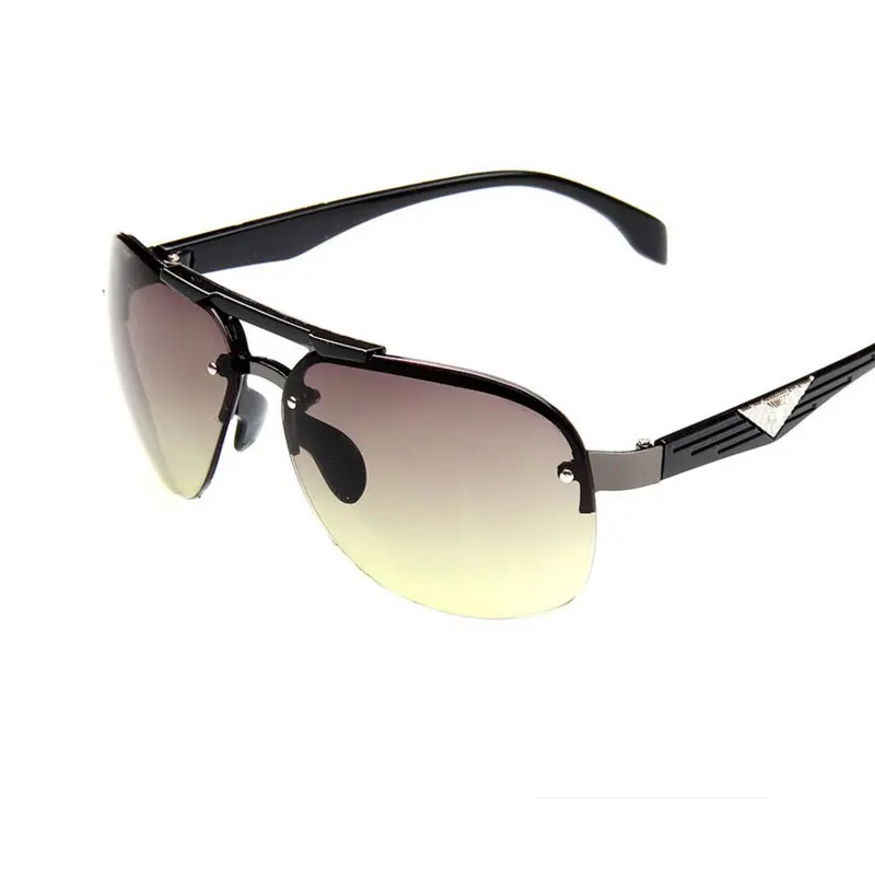 sunglasses men metal frame bifocal lens AC goggle glasses translucent