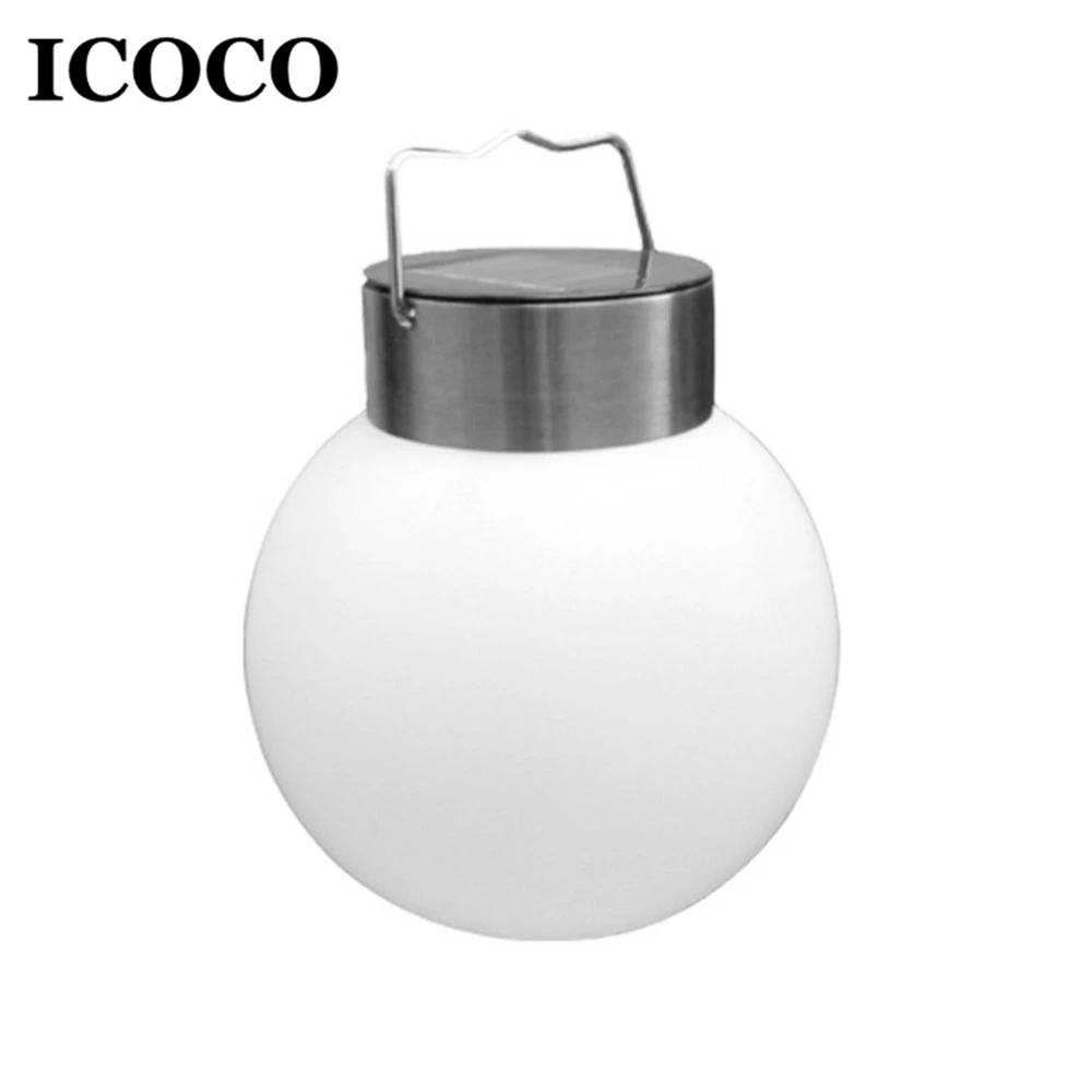 ICOCO Waterproof Solar Panel Powered LED Round Ball Lamp Night Light Outdoor Garden Yard Courtyard Street Security Lights | Лампы и