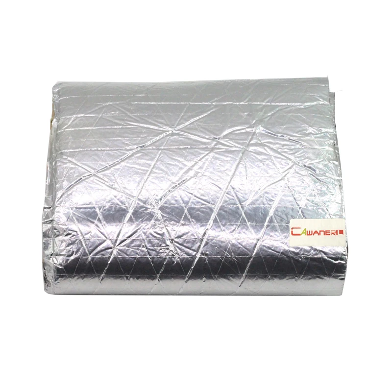 Cawanerl 20CM X 100CM Aluminum Foil Car Sound Heat Insulation Mat Deadening Proofing Material Pad Noise Barrier Deadener