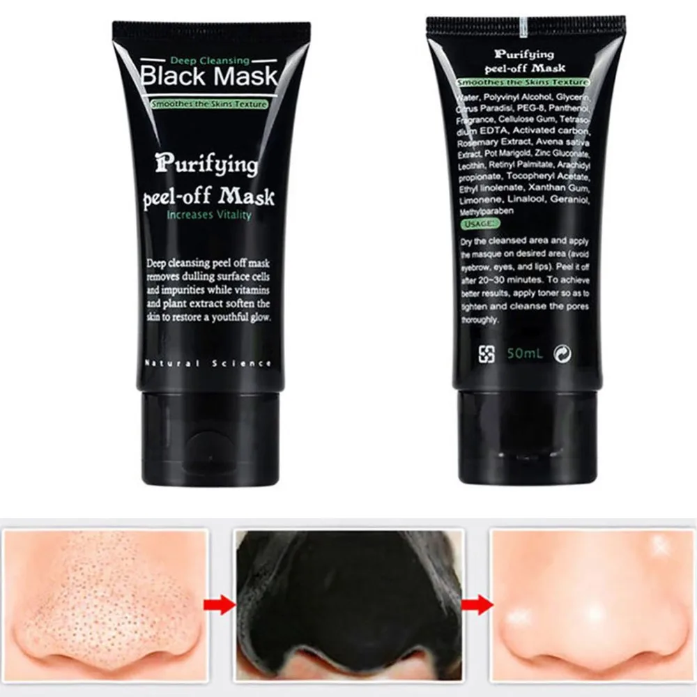 

Drop Shipping Blackhead Remove Facial Masks Deep Cleansing Purifying Peel Off Black Nud Facail Face black Mask