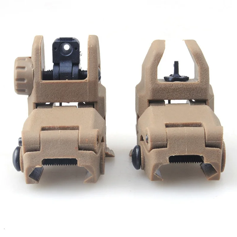 

2 Pcs/lot 20MM Gen1 Tactical Folding BUIS Sight Set Front Rear - GEN 2 Dark Earth w/ Free MSP Silicone Gun Cloth Hunting Set