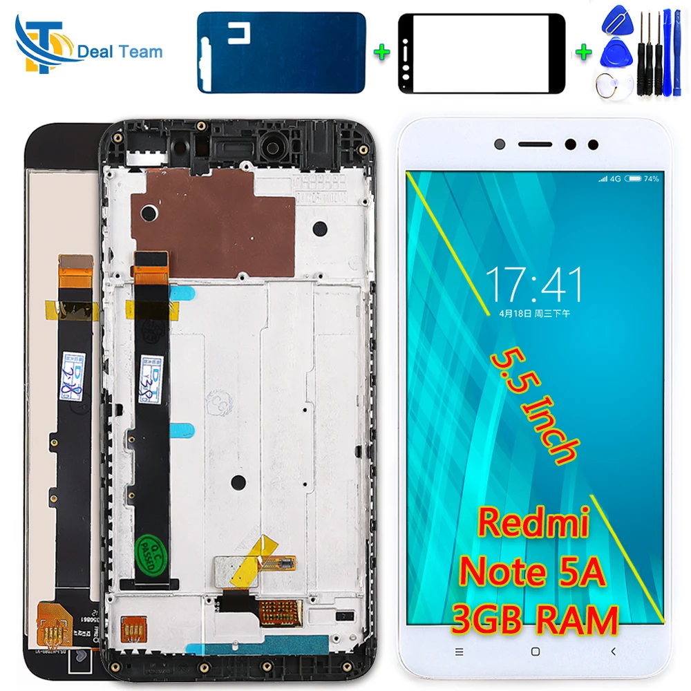 

Deal Team 5.5 inch Lcd Display For Xiaomi Redmi Note 5A Prime Pro 3GB RAM Touch Screen For Redmi Y1 Digitizer Assembly Frame
