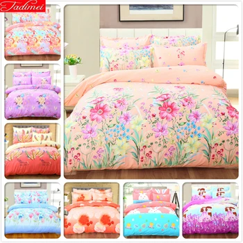 

1.8m 2m Bed Sheet King Queen Twin Double Size Duvet Cover 4 pcs Bedding Set 6/6.6 feet Bed Linens Child Kids Bedclothes Bedlinen