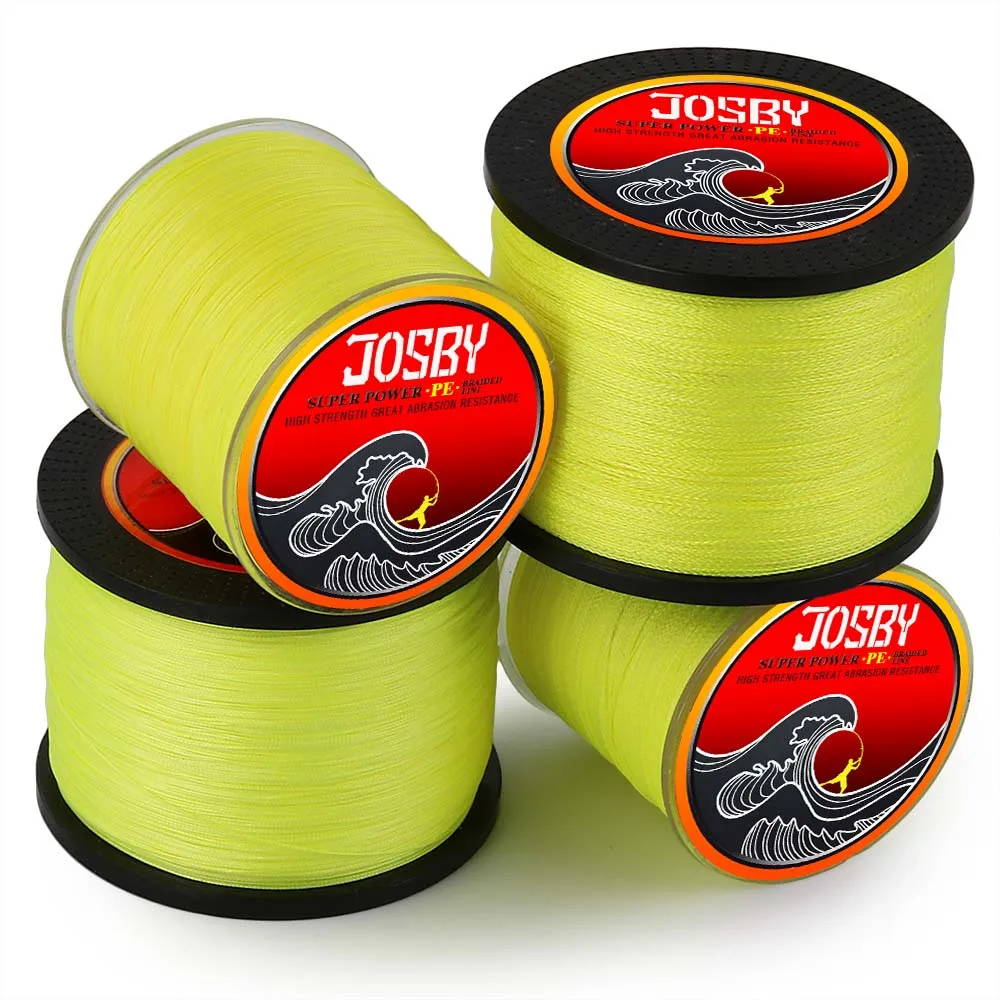 JOSBY 100% PE 4 стойки 8 Стенд 300 м 500 1000 плетеная леска супер сильная многоволоконная