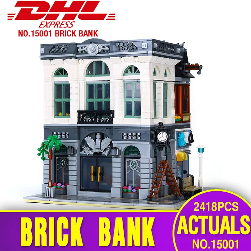 

Brick Bank Model Building Kids Blocks Bricks Funny Toy Compatible With Legoing for children days' Gift