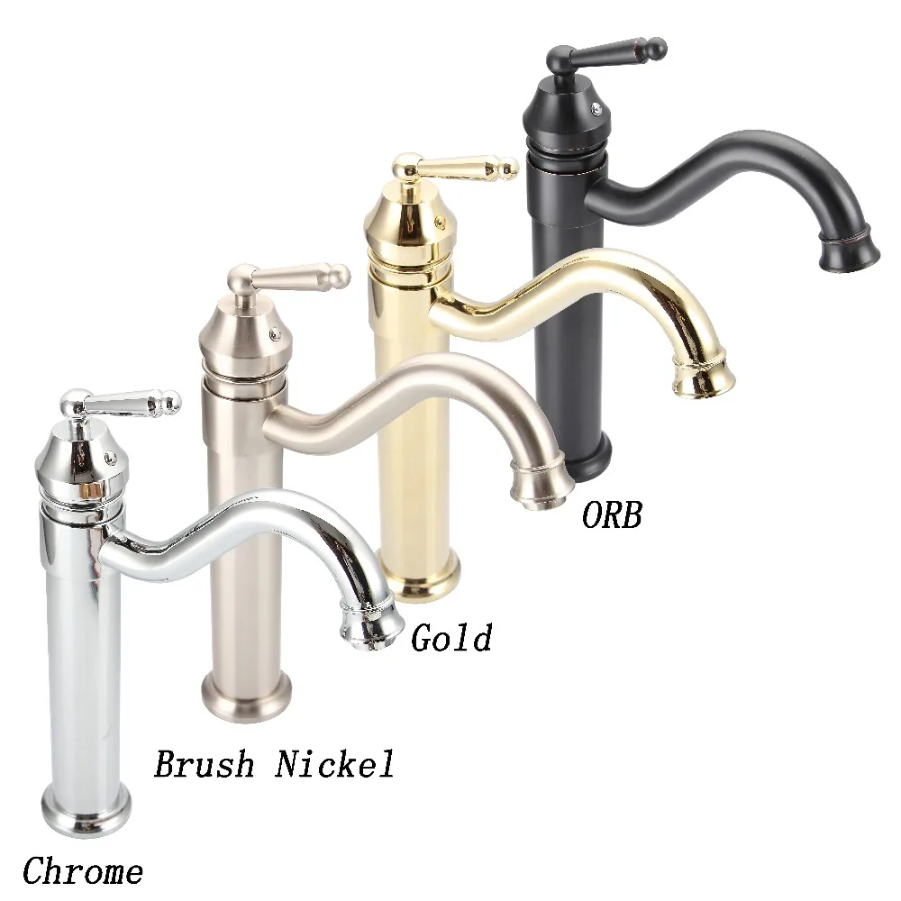 Bathroom Vessel Faucet, Brass Made Countertop Glass Faucet ...