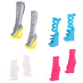 

10pairs/lot Dolls Accessories Colorful Dolls Shoes For Doll Fashion Boots High Heel Shoes Sandals For Doll Wholesale