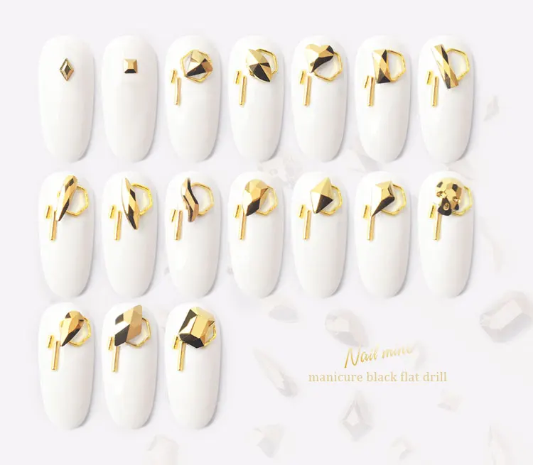 Капли воды камешки для дизайна ногтей страз Минеральное Золото Стекло Стразы 3D кристалл с плоской задней гранью камни для дизайн ногтей Decorations10 шт. 030