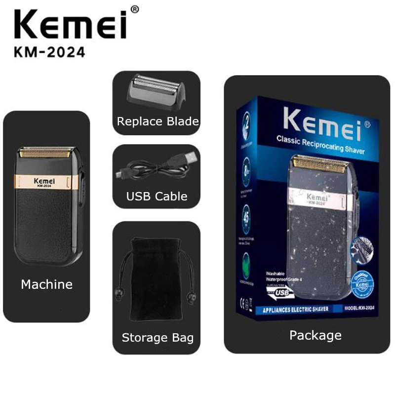 shaver kemei km 2024