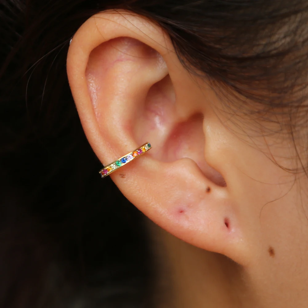 Clip on Earrings No Pierced Non piercing Earcuff Ear Clip Earrings ...