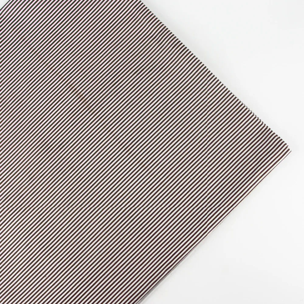 

0.5 meter width 156cm brown stripe Print Plain 100% Cotton Fabric for Home Textile Patchwork Quilted Fabrics