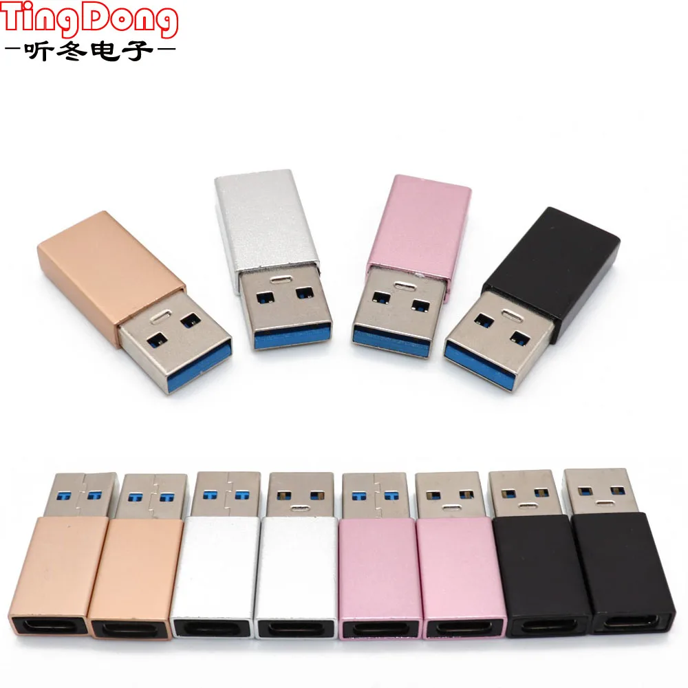 2 шт. для iPhone к Micro USB/type C адаптер зарядного устройства женский штепсельный