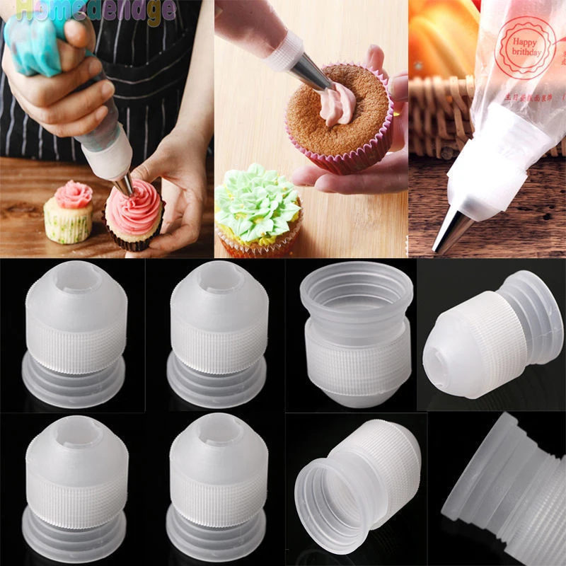 

10Pcs Plastic Decorating Mouth Converter Adapter Confectionery Pastry Tips Connector Nozzle Sets Cake Tools Baking