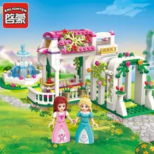 Обучающий строительный блок для девочек друзья принцесса Леа Роза коридор 2 фигурки 264 Обучающие Кирпичи игрушки для девочек подарок-без коробки