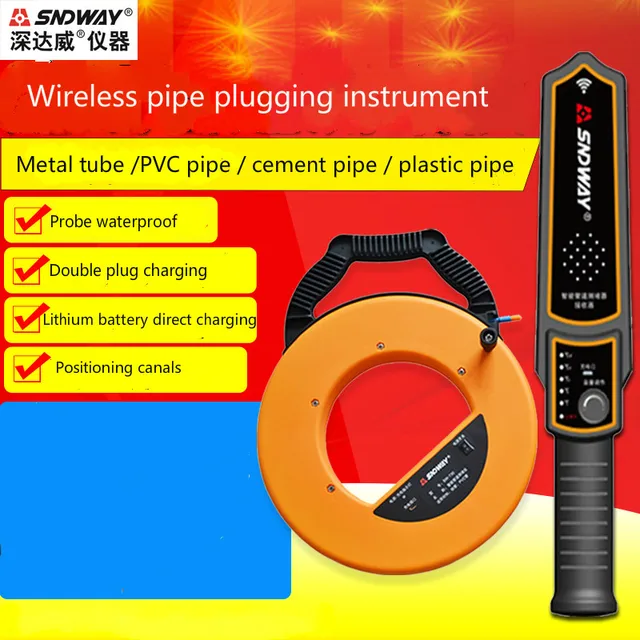 Deep way plugging device wall detector for electrician pipeline