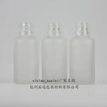 

30ml clear frosted Glass Essential Oil Bottle Without any cap,could match with sprayer/pump/dropper cap,glass container,18mm