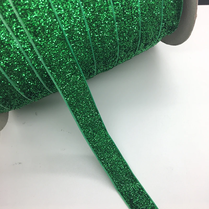 3 ярдов/партия 3/"(20 мм) Широкий блеск зеленый бархат обруч с лентой зажимы Лук Свадебные украшения