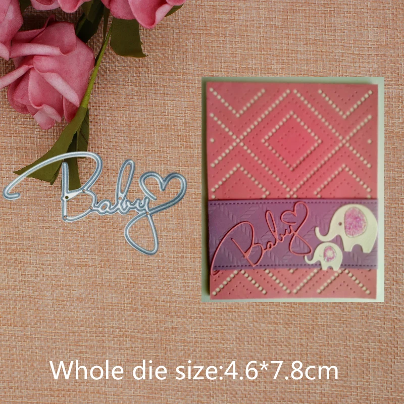 

Letter Baby Metal Cutting Dies Scrapbooking Album Paper Card Craft Embossing Die Cuts 4.6*7.8cm