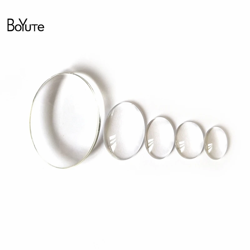 Free shipping (100pieces/lot) wholesale 30*40mm transparent oval shape glass cabochonpendant setting cabochon U21 Jewelry Findings
