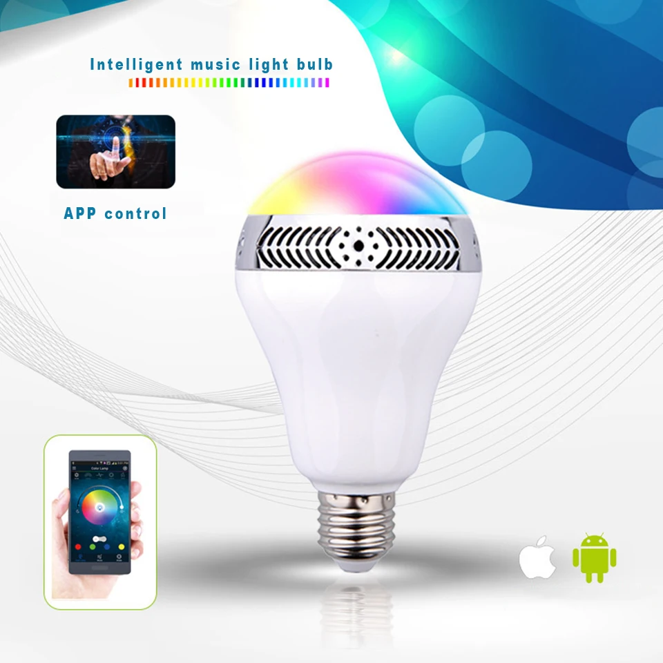 

bluetooth bulb with speaker lights music play dimmable intelligent E27 app control led smart led bulb lamp prefect for party