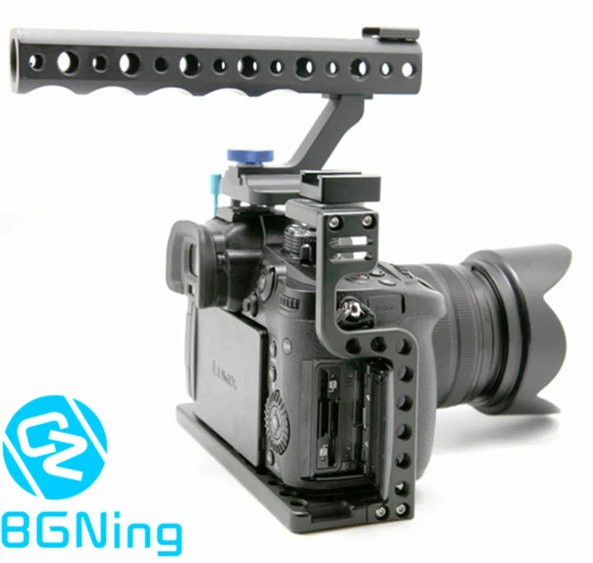 Camera Cage Protection Case Mount with Top Handle Grip for Panasonic Lumix GH5 Camera Photo Studio KIt Accessory