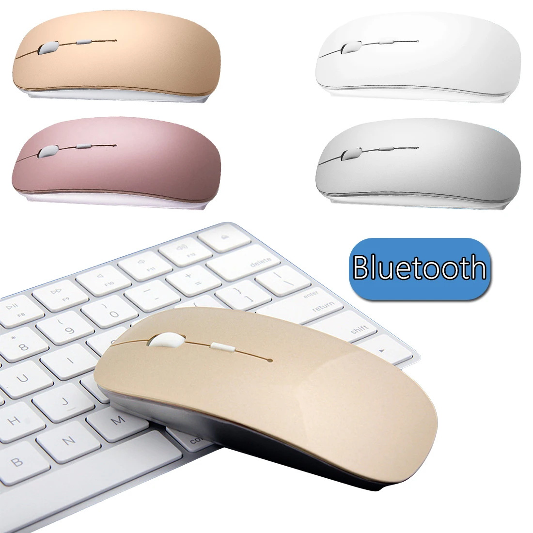 

New Arrival 2.4Ghz + Bluetooth 4.0 Dual Mode Wireless Mouse 1600 DPI Ultra-thin Ergonomic Portable Optical Mice