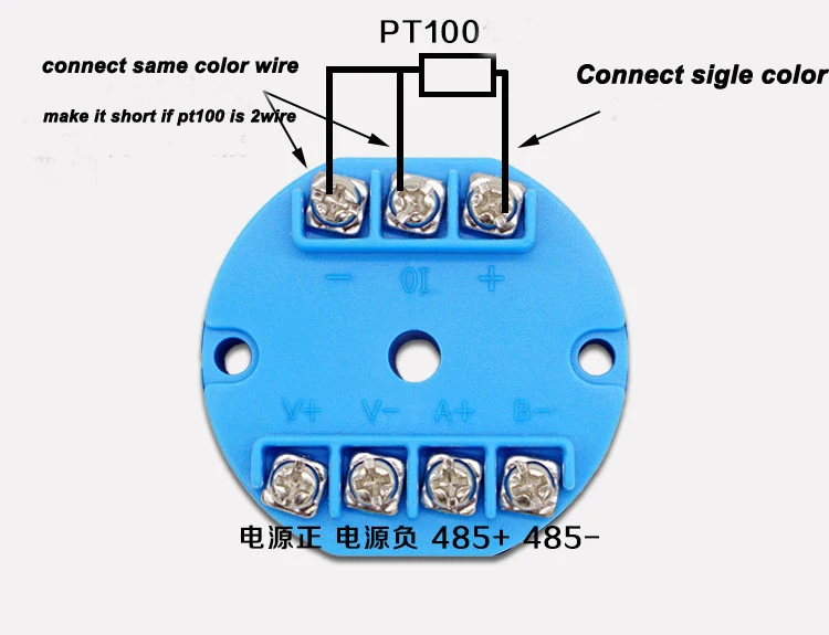 

Free shipping 1PC PT100 temperature transmitter to RS485 Platinum RTD module Sensor digital output no isolation roundl type +-5C