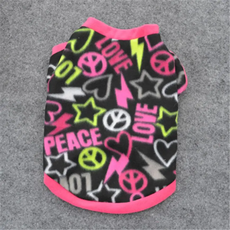 

Pet Puppy Clothing Letter Prinitng Spring Warm Sweatshirt Fashion Design Small Dog Cat Pet Clothes Vest T Shirt Roupas #7322