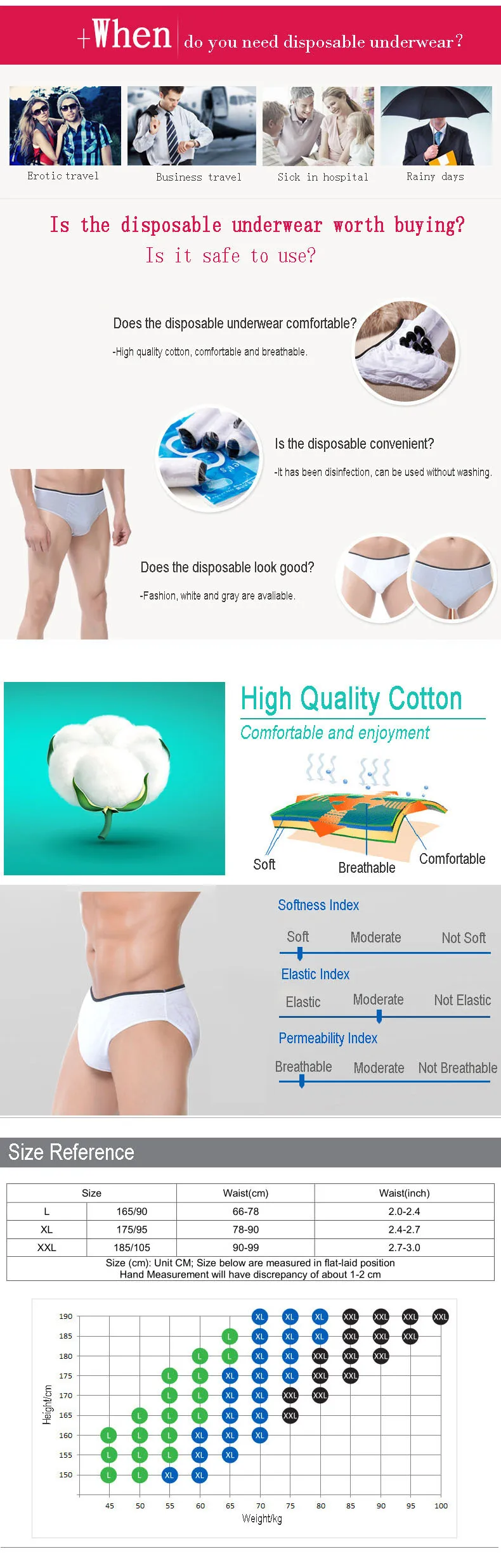 Travel Disposable Male Panties Breathable Cotton Men Underwear Bikini Gay Penis Pouch Underpant Jockstrap Slip Hombre Lingerie (1)