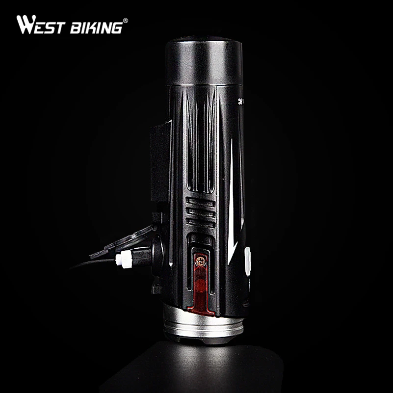 Excellent WEST BIKING USB Rechargeable Bicycle Front Light Bike Super Bright Cycling Waterproof Torch Double Spot Lamp LED Safety Light 3