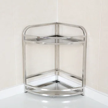 

304 stainless steel seasoning bottle rack double layer storage rack bathroom shelves storage holder wx8081851
