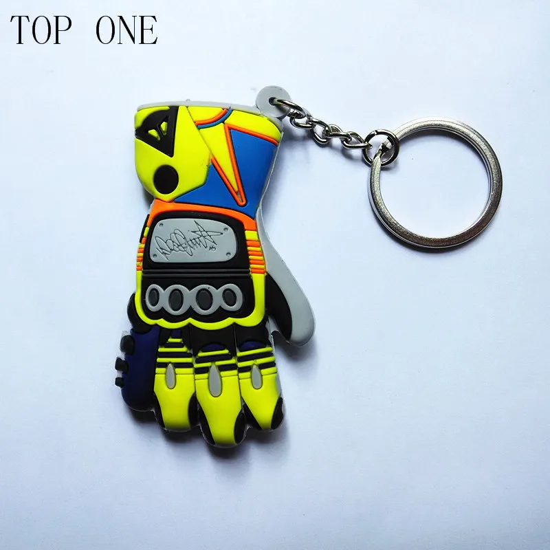 15pieces/lot Motorcycle VR46 key ring Valentino Rossi gloves model
