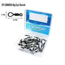 Eupheng 50 шт. матовый черный Карп Рыбалка Большой Глаз Поворотный лидер линии Поворотный#7 19 мм