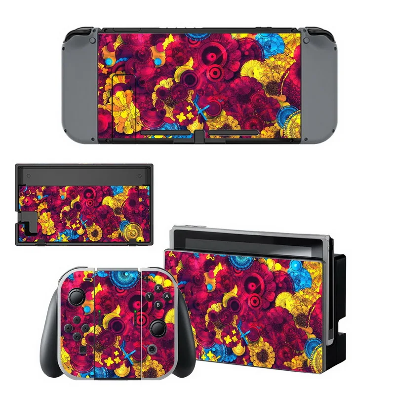 

Colorful Beautiful Fungus Mushroom Decor Skin Sticker For Nintend Switch NS NX Console & Joy-con Controller Gamepad Stickers