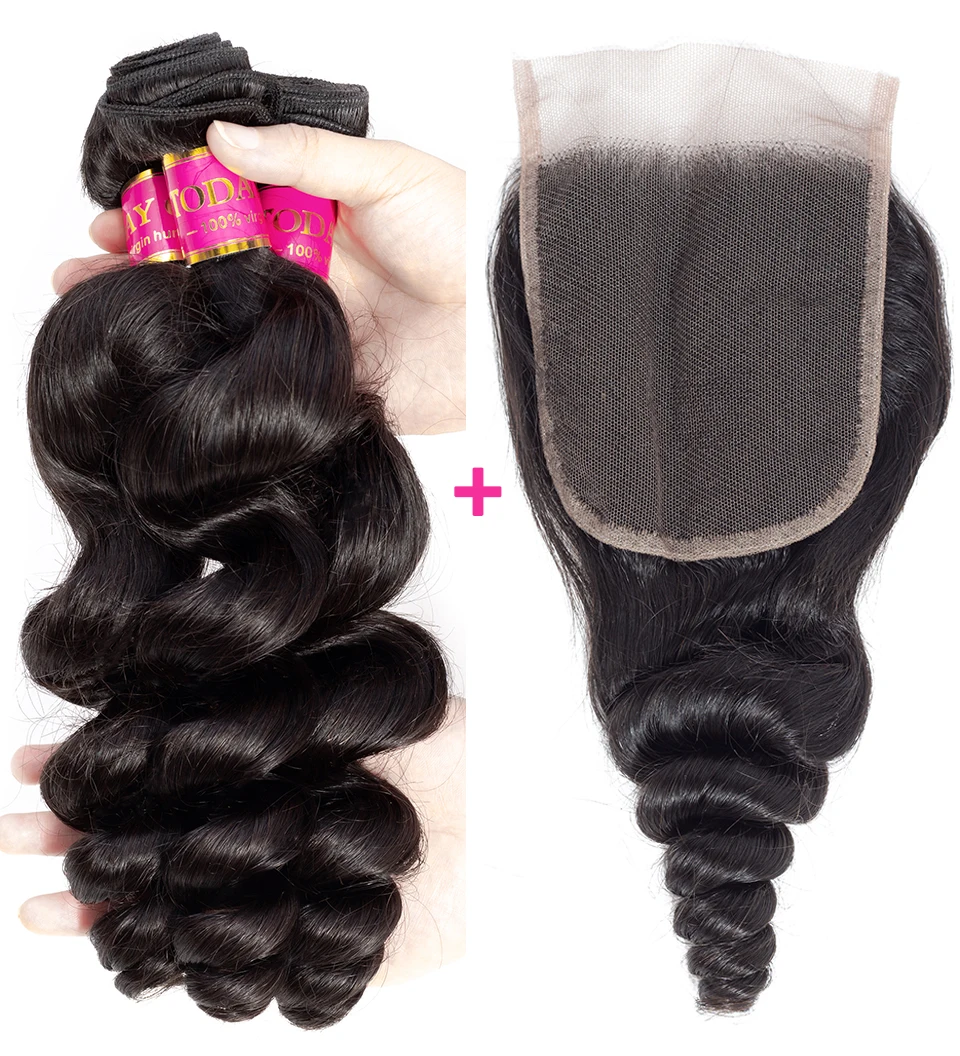 brazilian hair weave bundles with closure