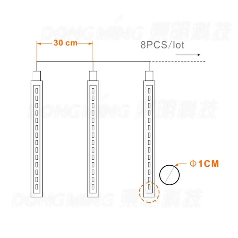 8 шт./компл. 50 см 100-240 В ЕС США Plug снегопад Метеоритный дождь Дождь LED трубки свет шнура для фестиваль свадебные украшения Xmas лампы