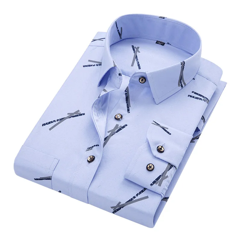 

DAVYDAISY 2019 High Quality Men's Shirt Long Sleeve Print Shirt Men Casual Shirts Brand Camisa Social Masculina 16 Colors DS-238