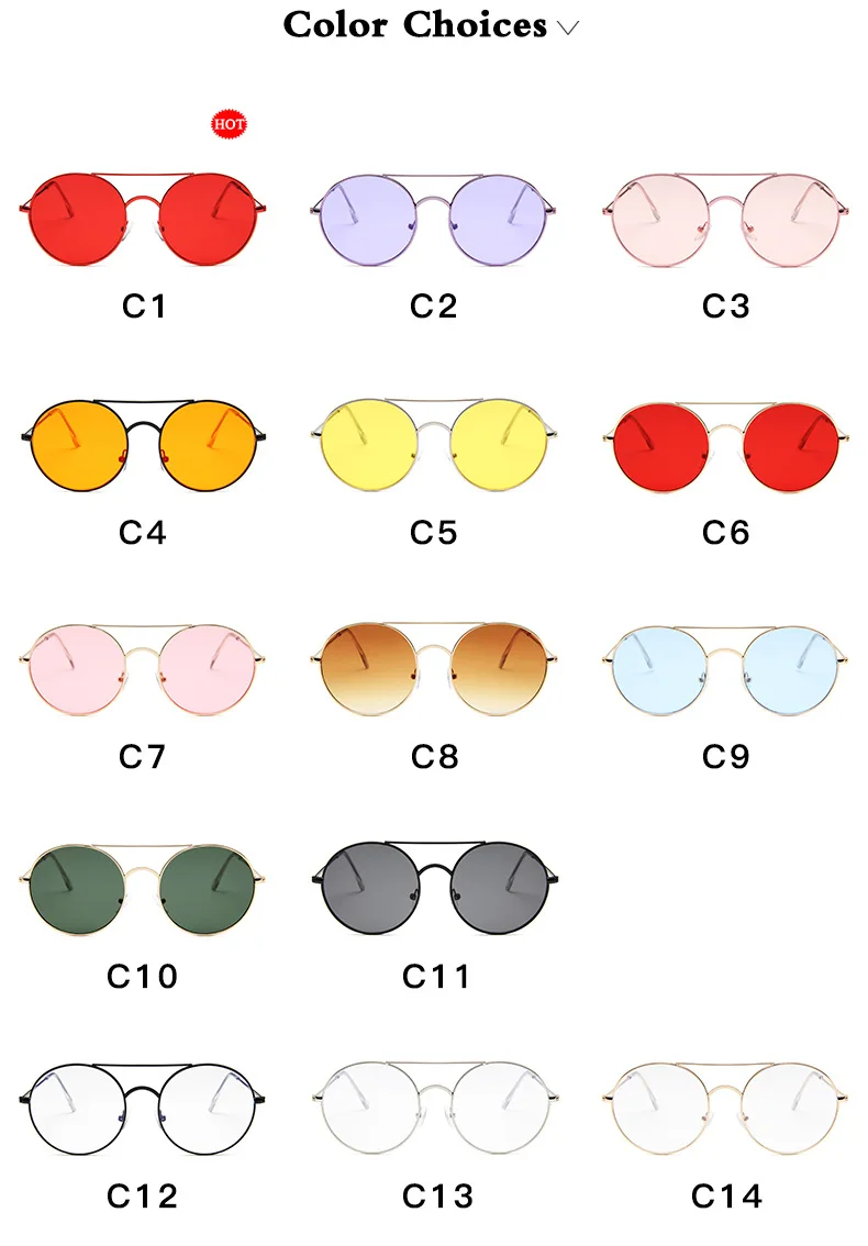 Женские солнцезащитные очки, Ретро стиль, круглые, океанские, цветные линзы, зеркальные, солнцезащитные очки для женщин, фирменный дизайн, металлическая оправа, круглые очки, UV400