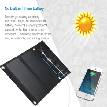 

15W Solar Panel Solar Cells Dual USB Solar Charger Batteries Phone Charging for Sony iPhone 4 5 6 6s 7 8 X Plus iPad