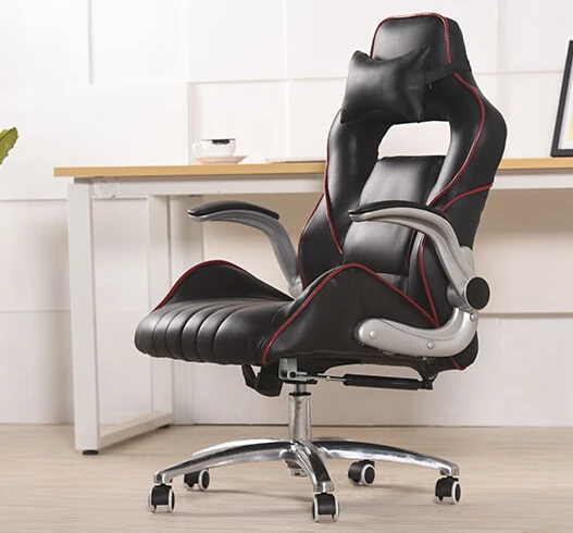 Домашнего офиса сети компьютерный стул стул может заложить босс стул пользовательские кожаное кресло электрический гоночный автомобиль