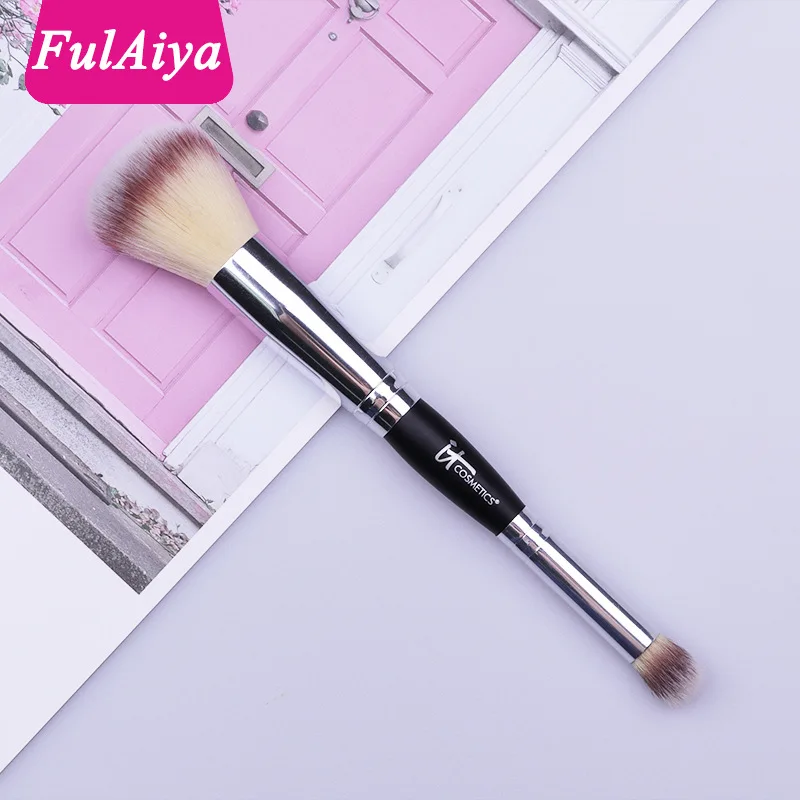 

Double head Foundation Compact Blusher Beauty Tool Pro Round Top Makeup Brush Quality Powder Cosmetic For Makeup beginner