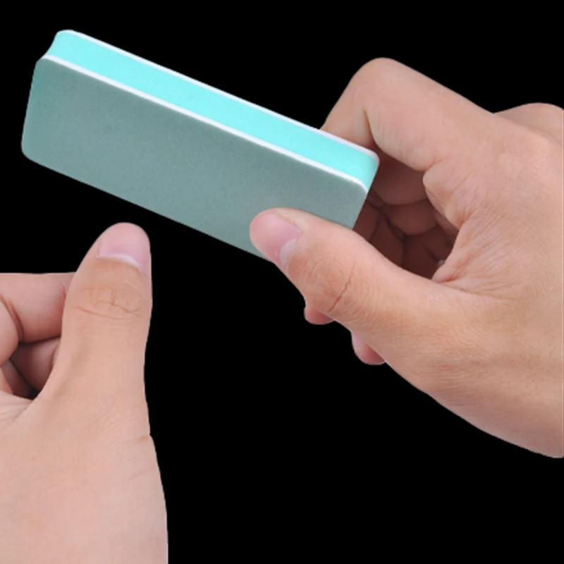 Синий белый пилочка для ногтей двусторонняя полировка буфер блока файл для УФ-гель для ногтей профессиональный дизайн ногтей файл инструменты